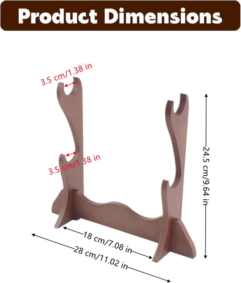 Yimluofa 1 Set Wooden Flute Stand Exquisite Desktop Sword Display Stand for Flute Woodwind Instrument Storage Display - Image 2